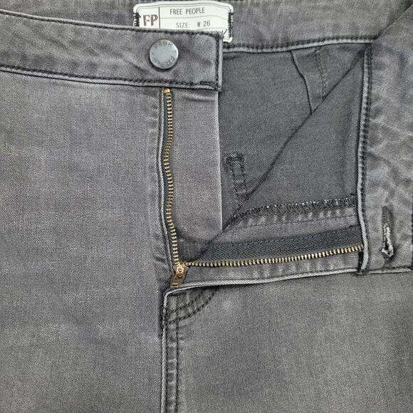 Free People Just Float on Flare Jeans size 26 Washed Black Retro Boho Festival - Picture 6 of 12